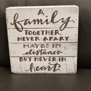 Slat Box Sign - A Family Together Never Apart